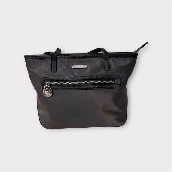 MICHAEL KORS GRAY KEMPTON TOTE, BLACK LEATHER TRIM - Picture 3 of 10